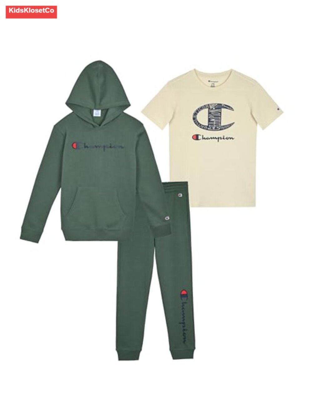 Boys 3 Piece Jogger Set Hoodie Sweatpants Tee